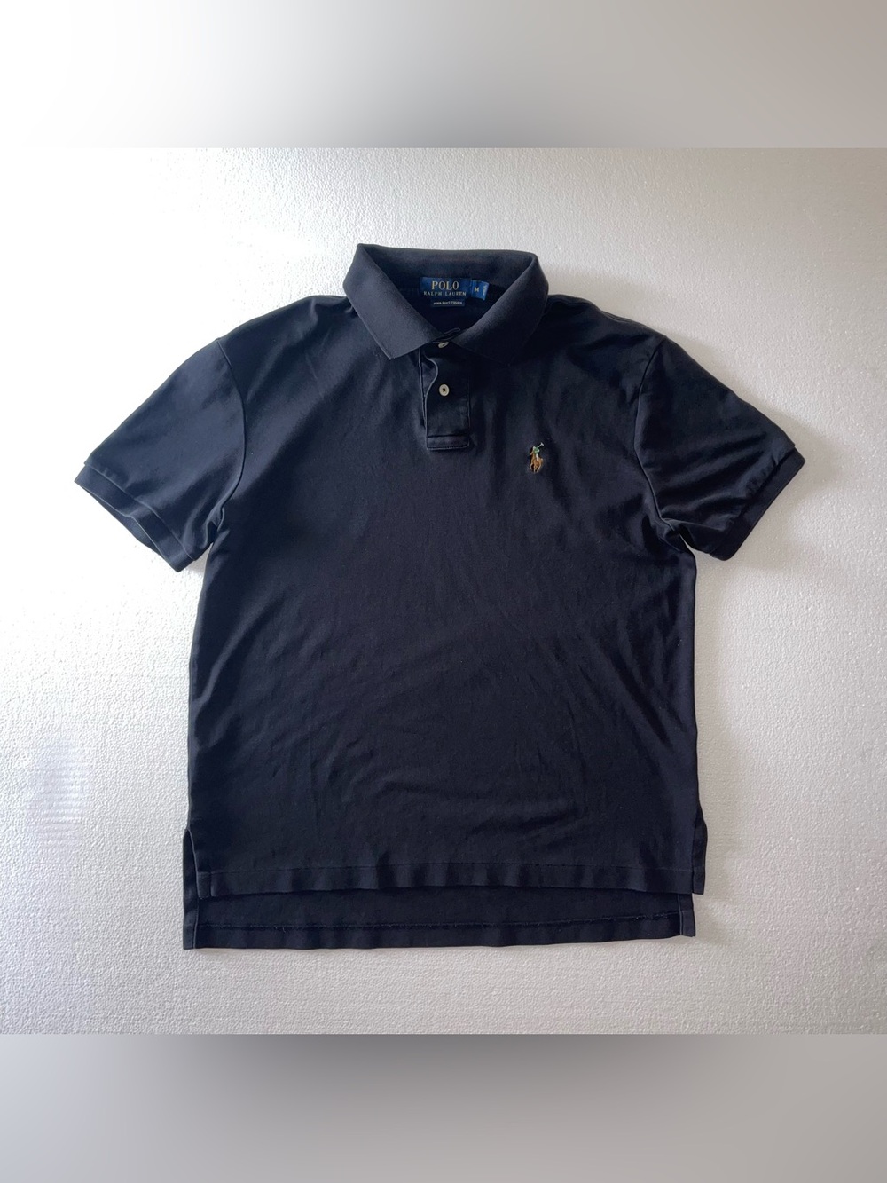 Vintage Polo Ralph Lauren Pima Soft Touch Black Polo Shirt Men’s Size Medium